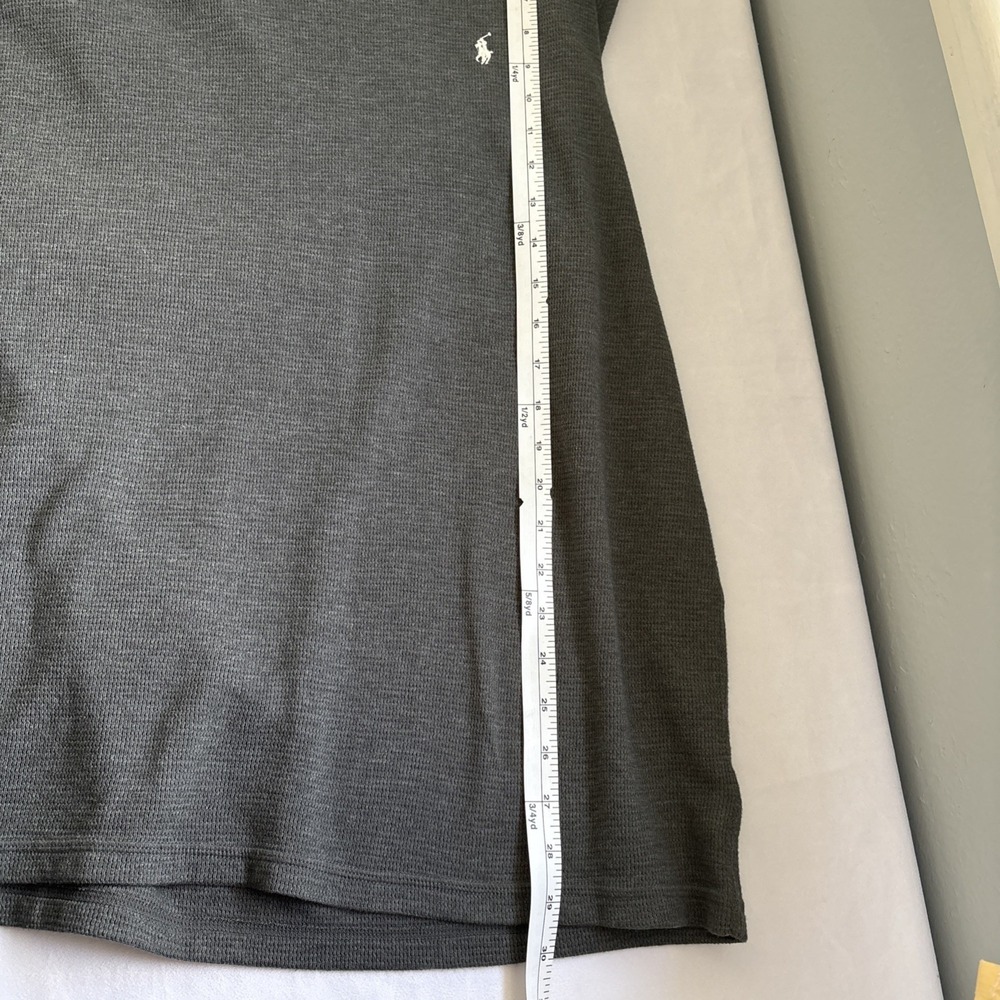 Polo Ralph Lauren Men's XL Sleepwear Shirt Long Sleeve Gray Thermal Comfy Lounge - Picture 7 of 7